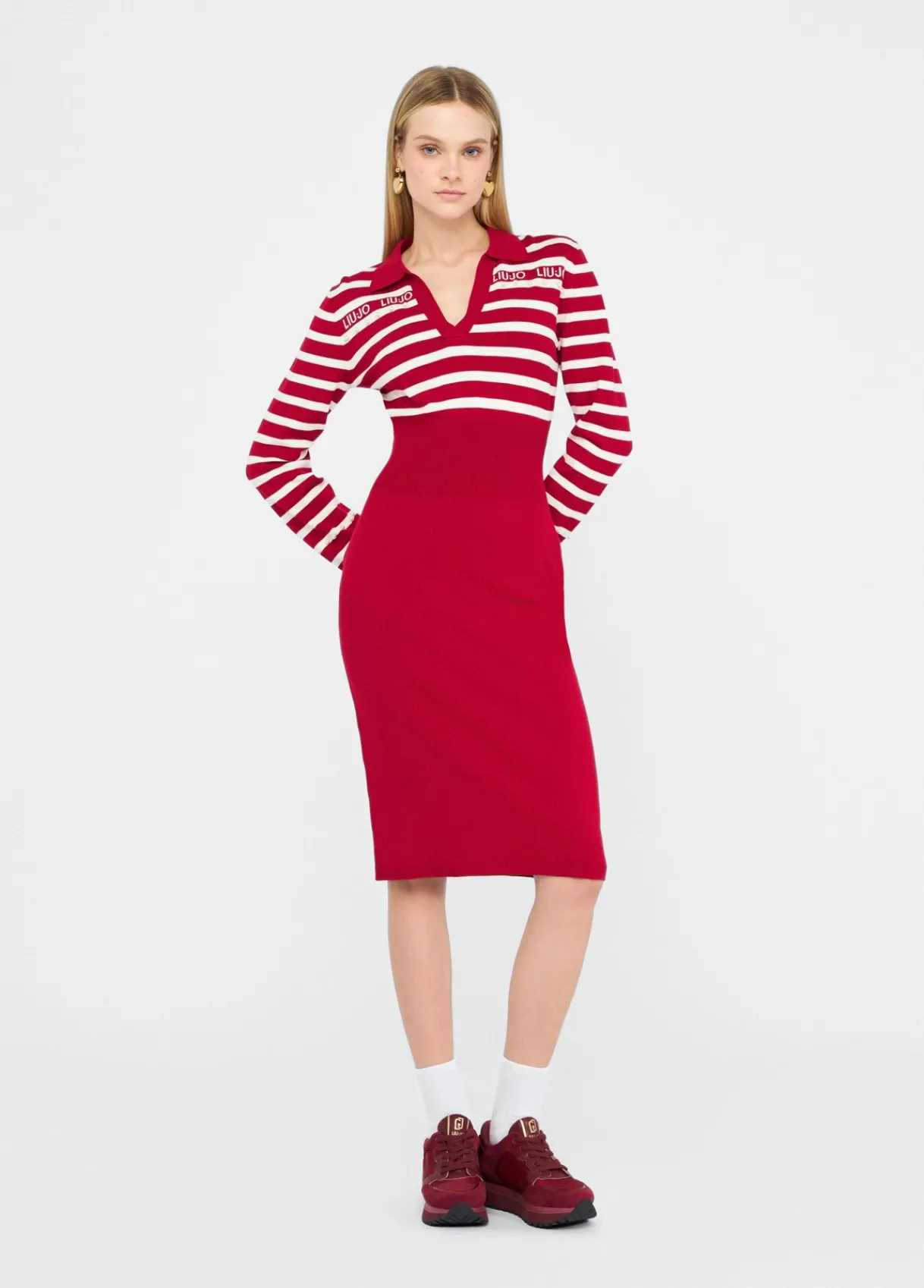 Liu Jo Robe à rayures en maille|Femme Vêtements De Sport|Robes