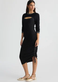 Liu Jo Robe asymétrique en maille|Femme Mailles|Robes