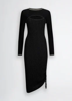 Liu Jo Robe asymétrique en maille|Femme Mailles|Robes