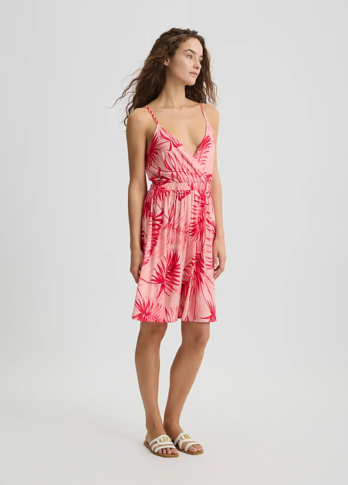 Liu Jo Robe avec imprimé palmier|Femme Mode Plage|Robes
