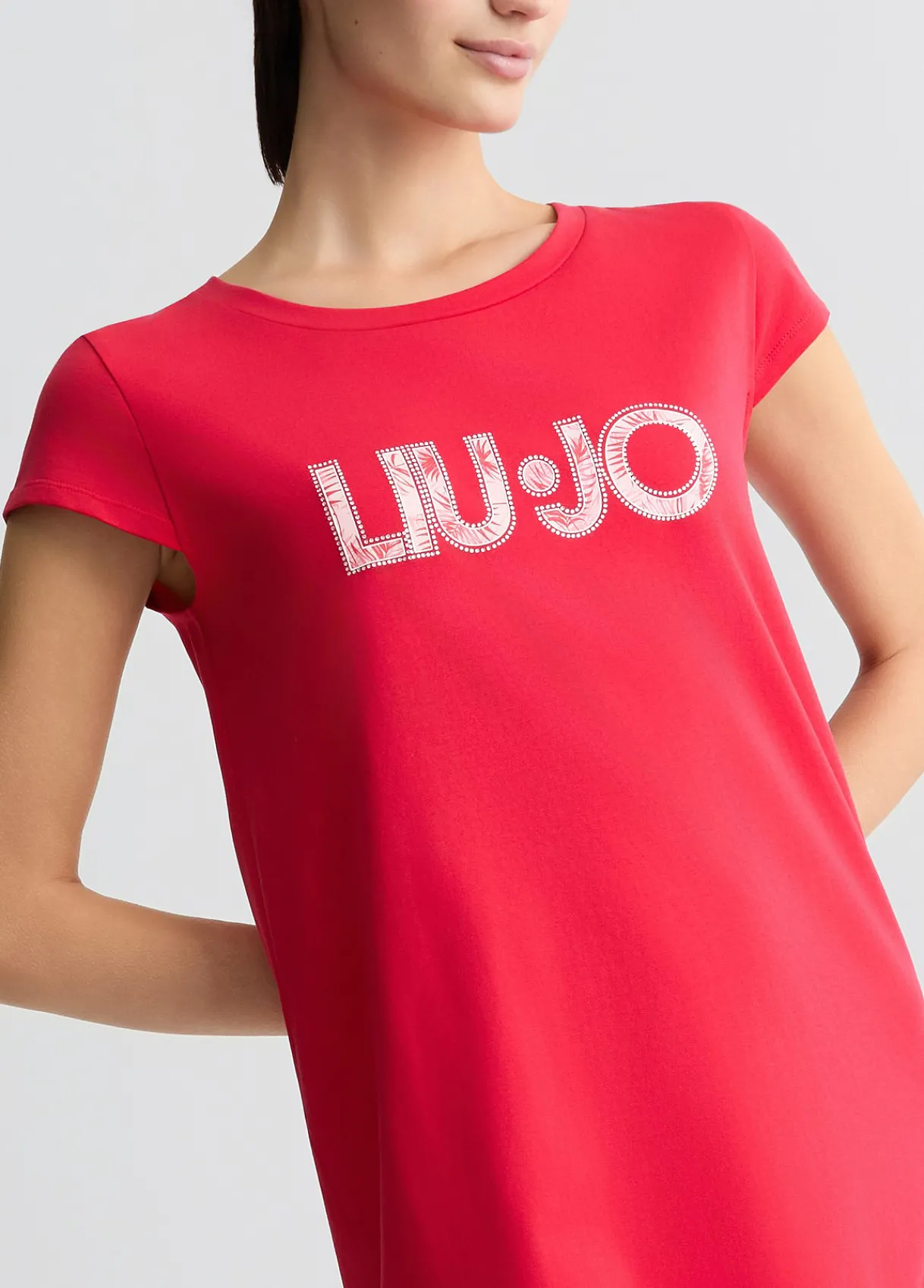 Liu Jo Robe avec logo et strass|Femme Mode Plage|Robes
