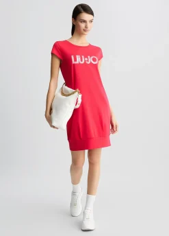 Liu Jo Robe avec logo et strass|Femme Mode Plage|Robes