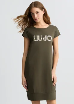 Liu Jo Robe avec logo et strass|Femme Mode Plage|Robes