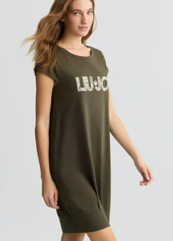 Liu Jo Robe avec logo et strass|Femme Mode Plage|Robes