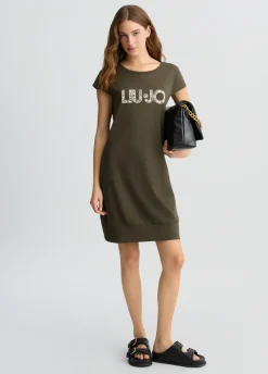 Liu Jo Robe avec logo et strass|Femme Mode Plage|Robes