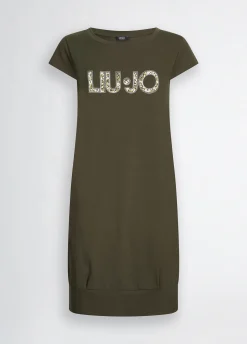 Liu Jo Robe avec logo et strass|Femme Mode Plage|Robes