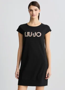 Liu Jo Robe avec logo et strass|Femme Mode Plage|Robes
