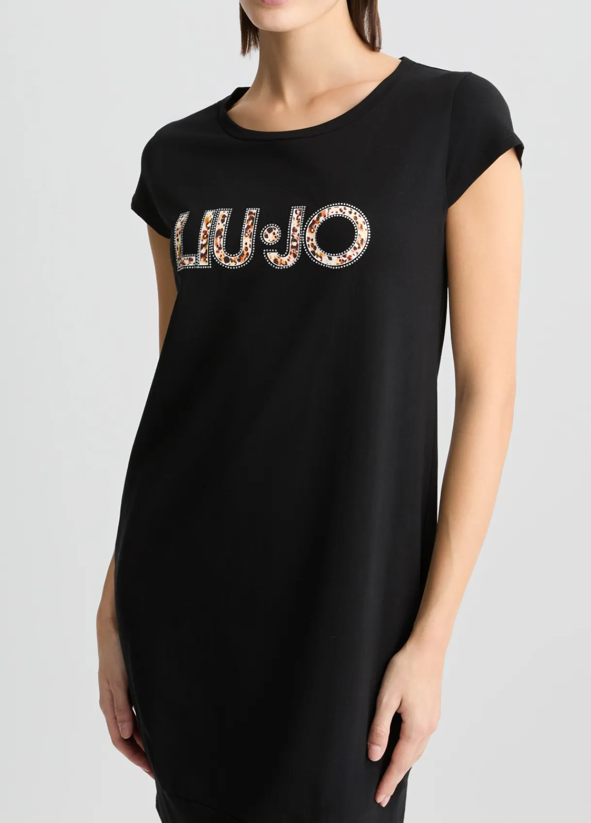 Liu Jo Robe avec logo et strass|Femme Mode Plage|Robes
