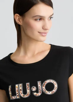 Liu Jo Robe avec logo et strass|Femme Mode Plage|Robes