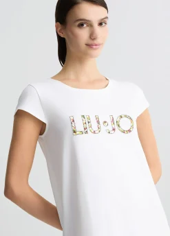 Liu Jo Robe avec logo et strass|Femme Mode Plage|Robes
