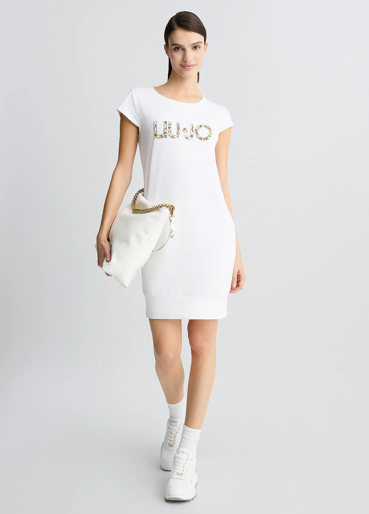 Liu Jo Robe avec logo et strass|Femme Mode Plage|Robes