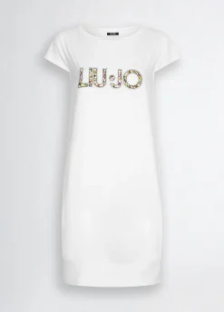 Liu Jo Robe avec logo et strass|Femme Mode Plage|Robes