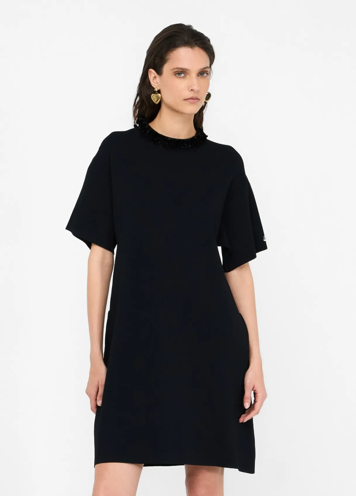 Liu Jo Robe avec paillettes|Femme Mailles|Robes