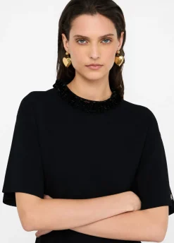 Liu Jo Robe avec paillettes|Femme Mailles|Robes