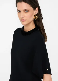 Liu Jo Robe avec paillettes|Femme Mailles|Robes