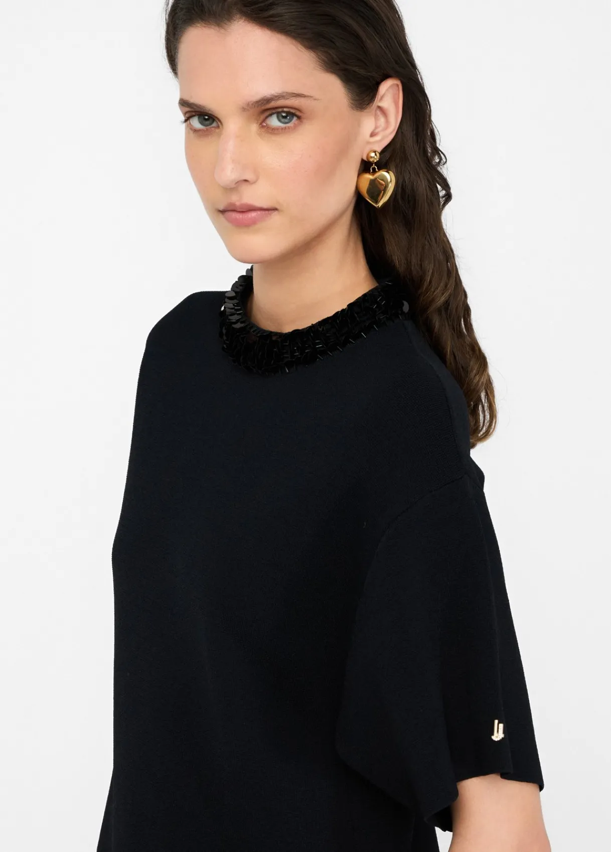 Liu Jo Robe avec paillettes|Femme Mailles|Robes