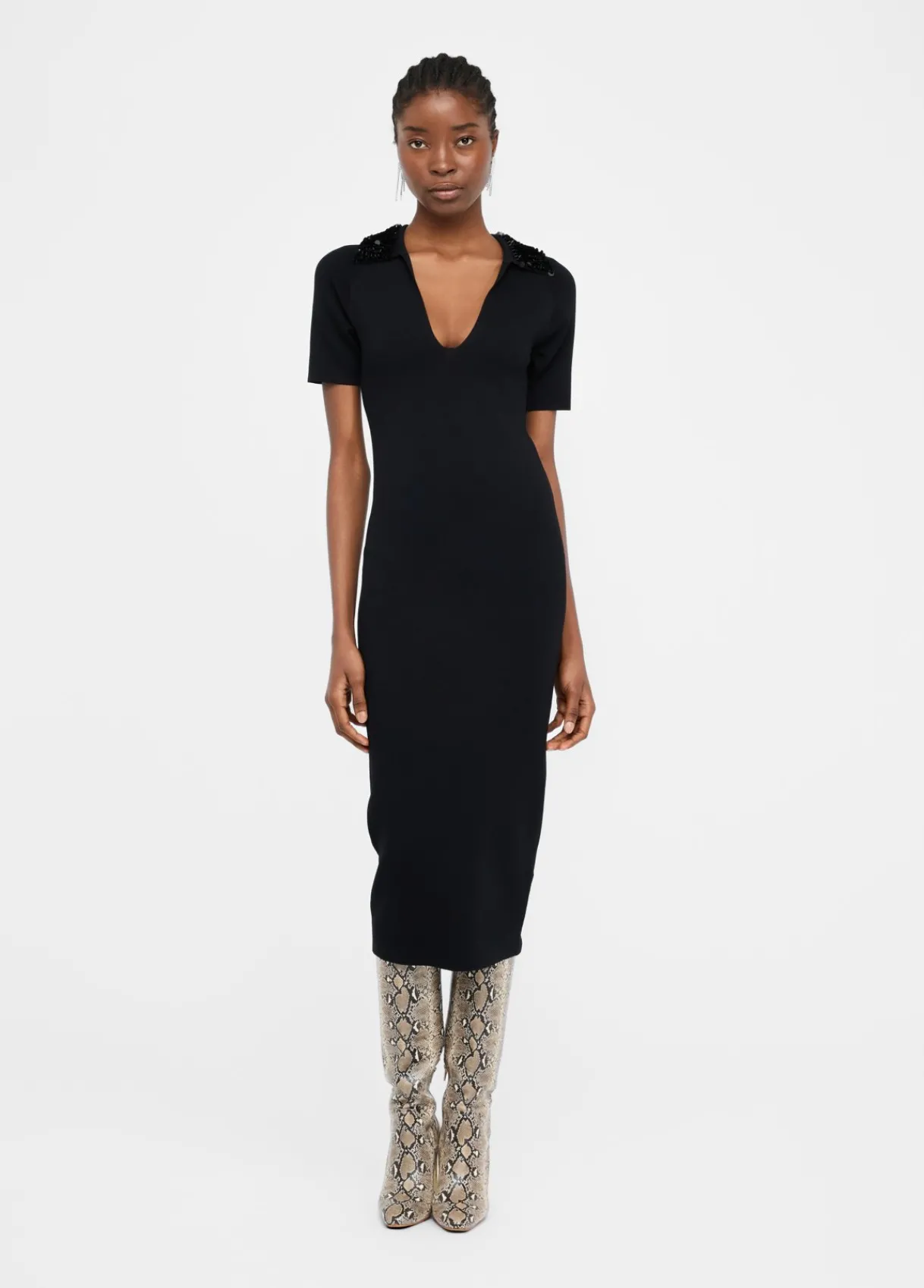 Liu Jo Robe avec paillettes|Femme Mailles|Robes