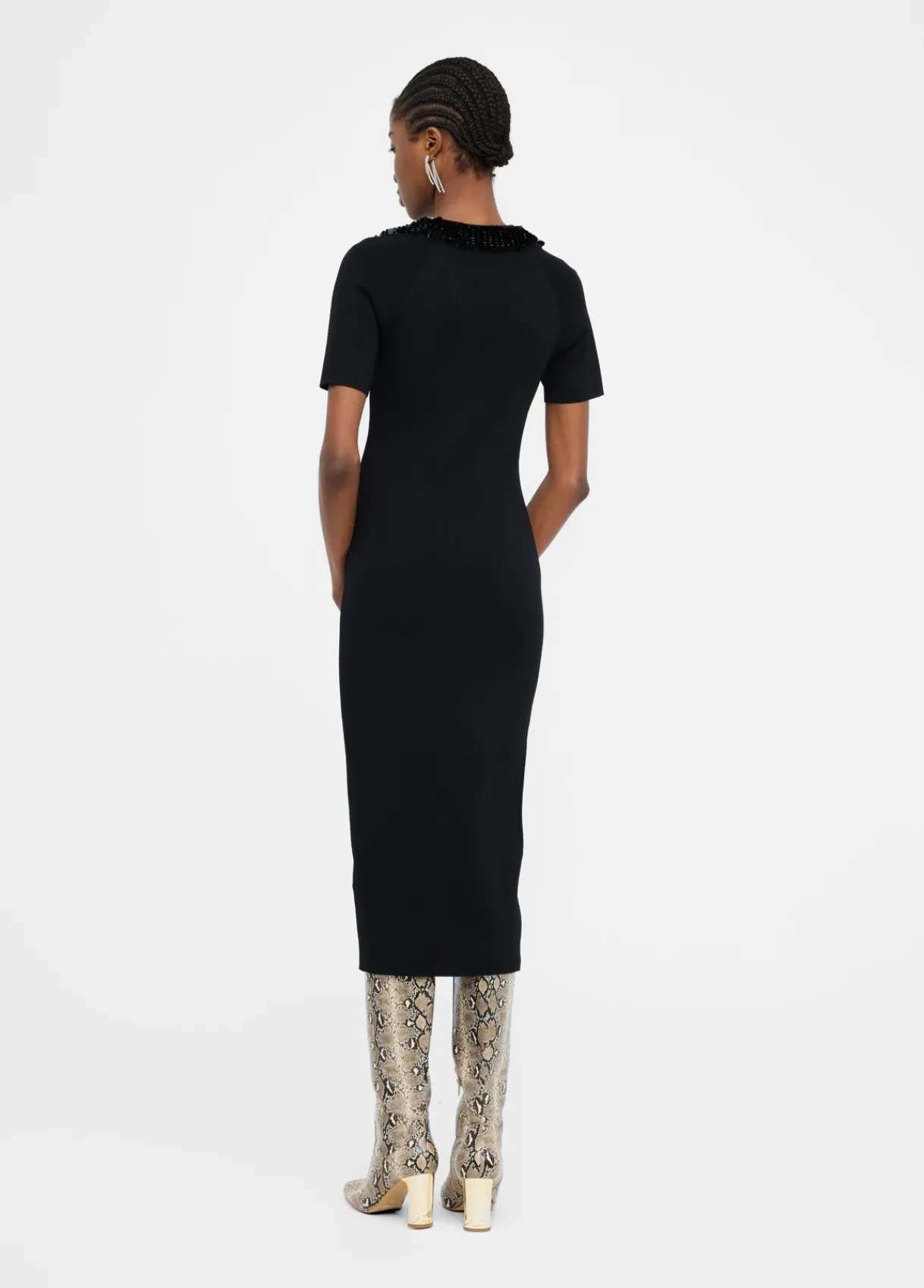 Liu Jo Robe avec paillettes|Femme Mailles|Robes