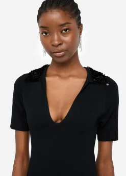 Liu Jo Robe avec paillettes|Femme Mailles|Robes