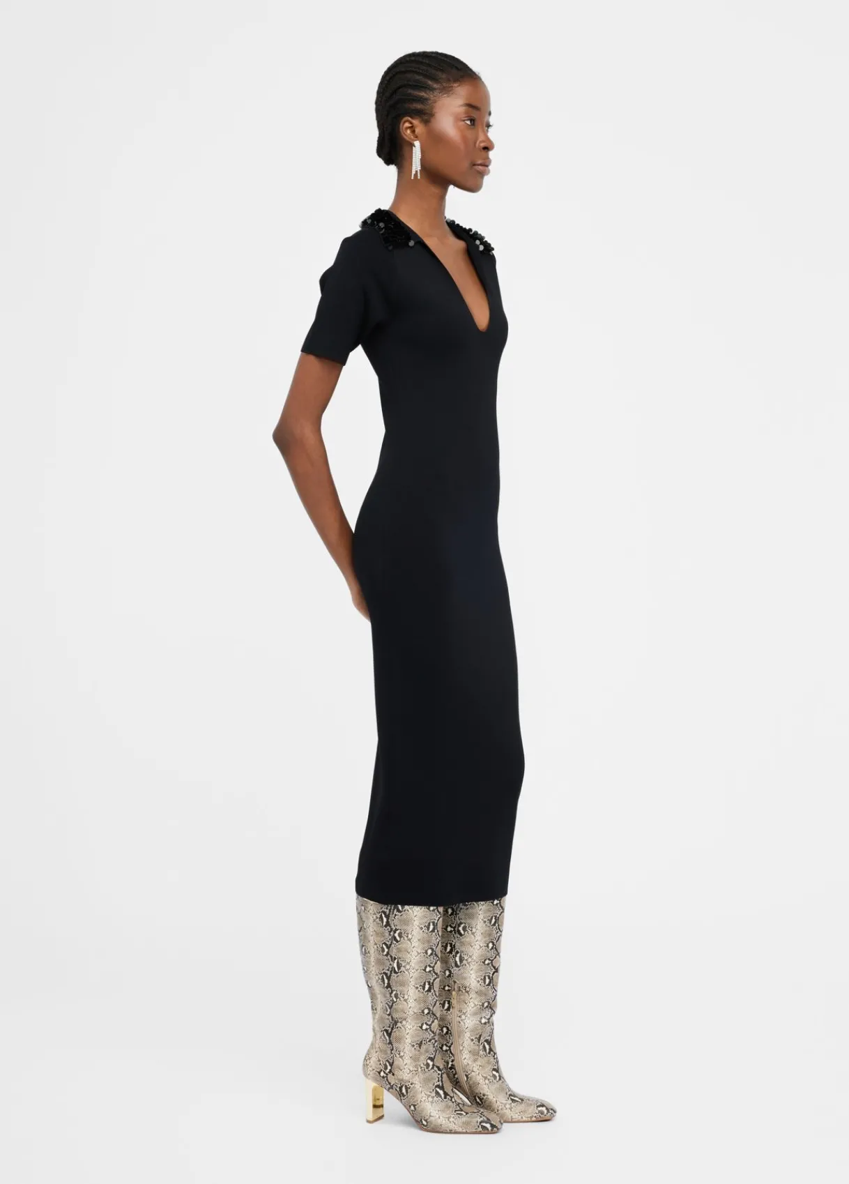 Liu Jo Robe avec paillettes|Femme Mailles|Robes