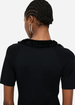 Liu Jo Robe avec paillettes|Femme Mailles|Robes