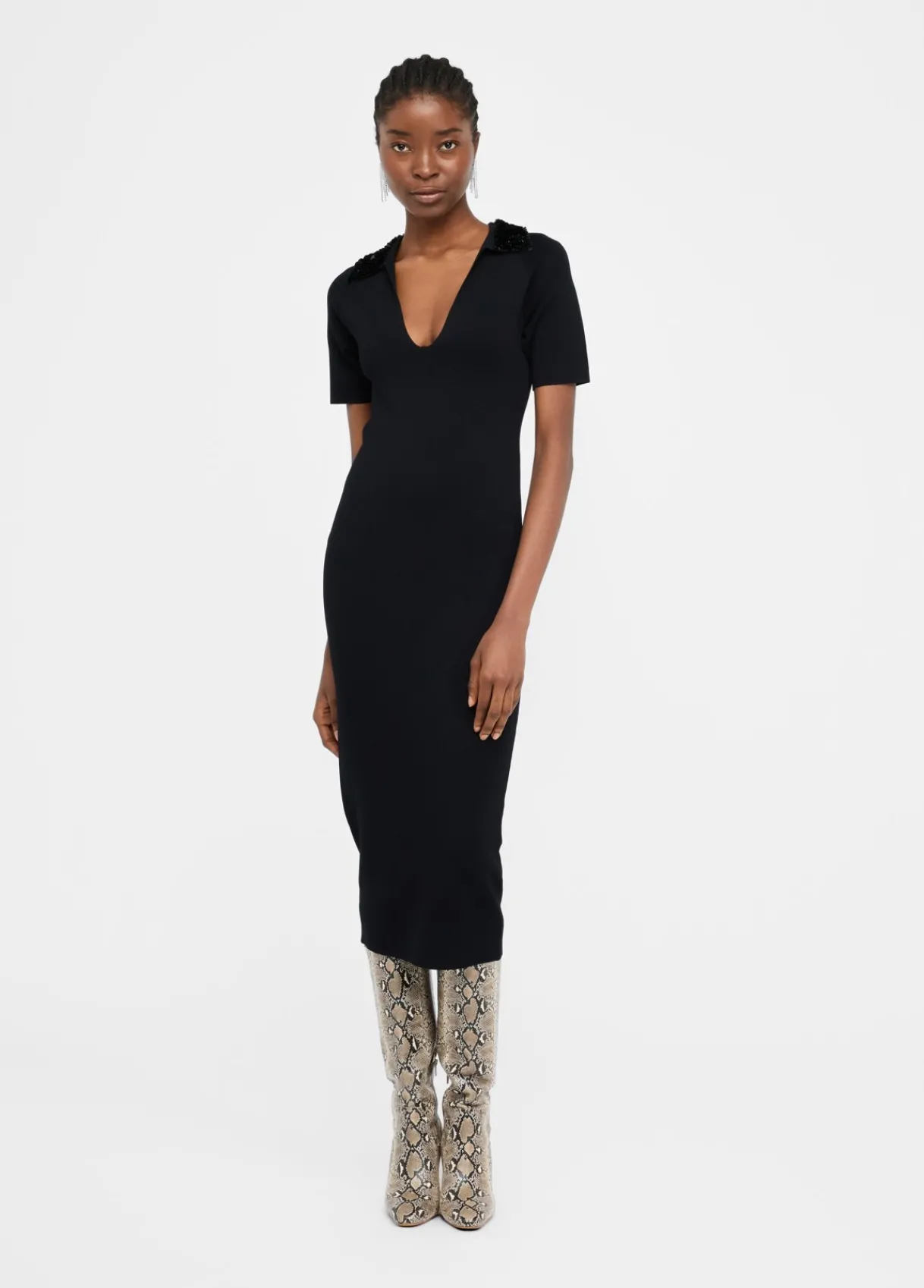 Liu Jo Robe avec paillettes|Femme Mailles|Robes