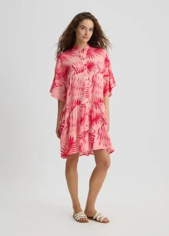 Liu Jo Robe chemisier avec imprimé palmier|Femme Mode Plage|Robes