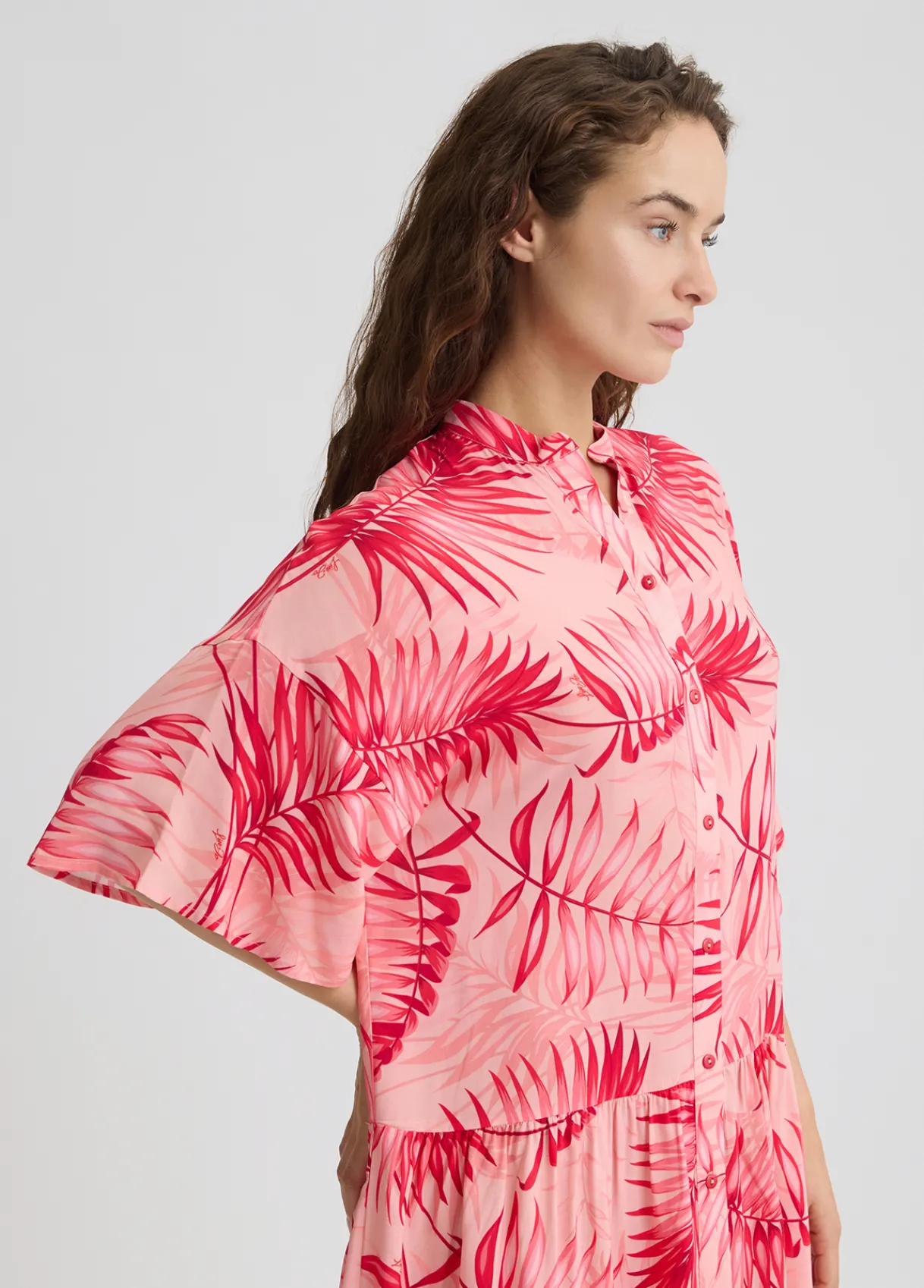 Liu Jo Robe chemisier avec imprimé palmier|Femme Mode Plage|Robes