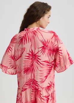 Liu Jo Robe chemisier avec imprimé palmier|Femme Mode Plage|Robes