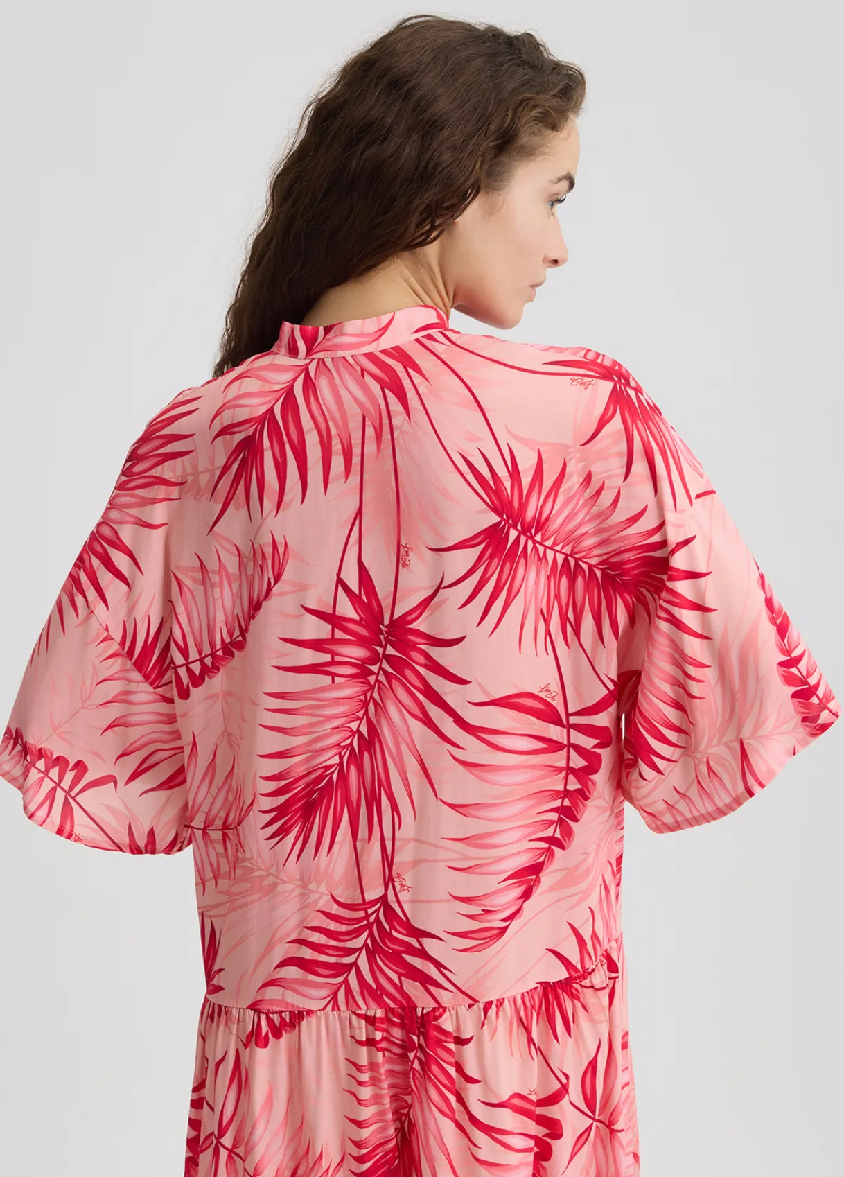 Liu Jo Robe chemisier avec imprimé palmier|Femme Mode Plage|Robes
