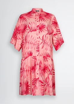 Liu Jo Robe chemisier avec imprimé palmier|Femme Mode Plage|Robes