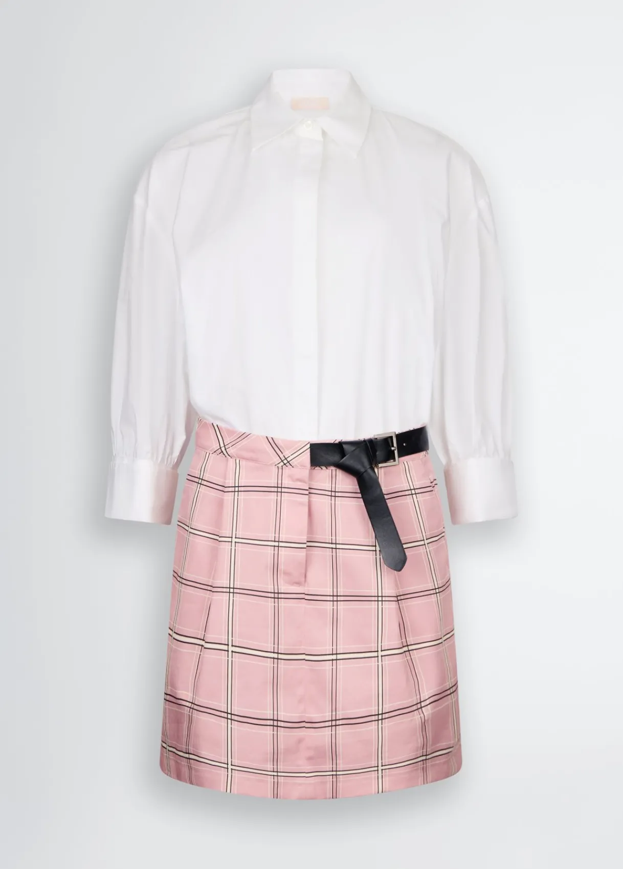 Liu Jo Robe chemisier avec jupe à carreaux|Femme Robes