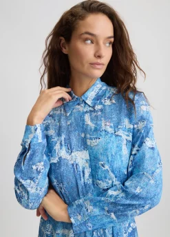 Liu Jo Robe chemisier effet denim|Femme Mode Plage|Robes