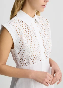 Liu Jo Robe chemisier en broderie anglaise|Femme Robes