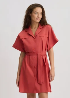 Liu Jo Robe chemisier en coton|Femme Mode Plage|Robes