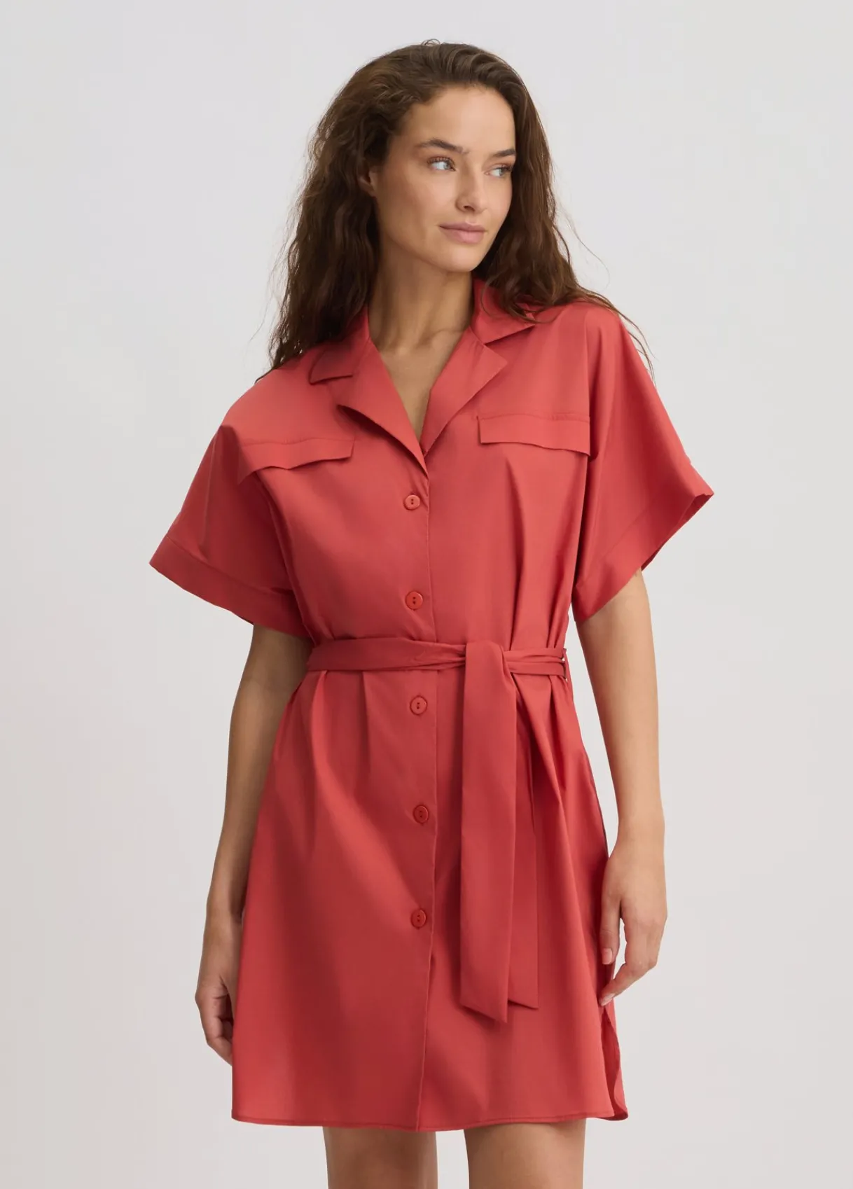 Liu Jo Robe chemisier en coton|Femme Mode Plage|Robes