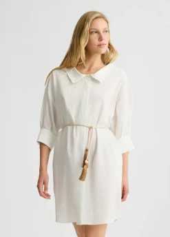 Liu Jo Robe chemisier en coton à rayures|Femme Robes