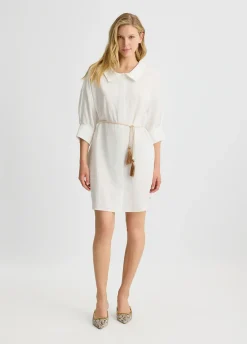 Liu Jo Robe chemisier en coton à rayures|Femme Robes