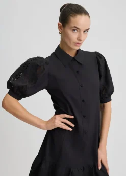 Liu Jo Robe chemisier en coton avec broderies|Femme Robes