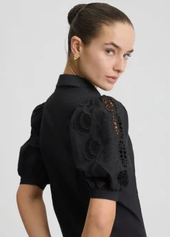 Liu Jo Robe chemisier en coton avec broderies|Femme Robes