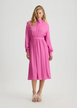 Liu Jo Robe chemisier en crêpe de chine|Femme Robes