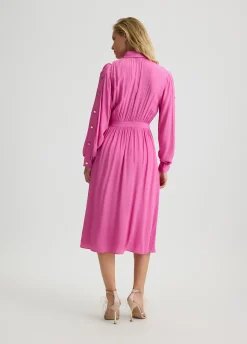 Liu Jo Robe chemisier en crêpe de chine|Femme Robes