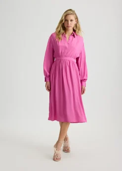 Liu Jo Robe chemisier en crêpe de chine|Femme Robes