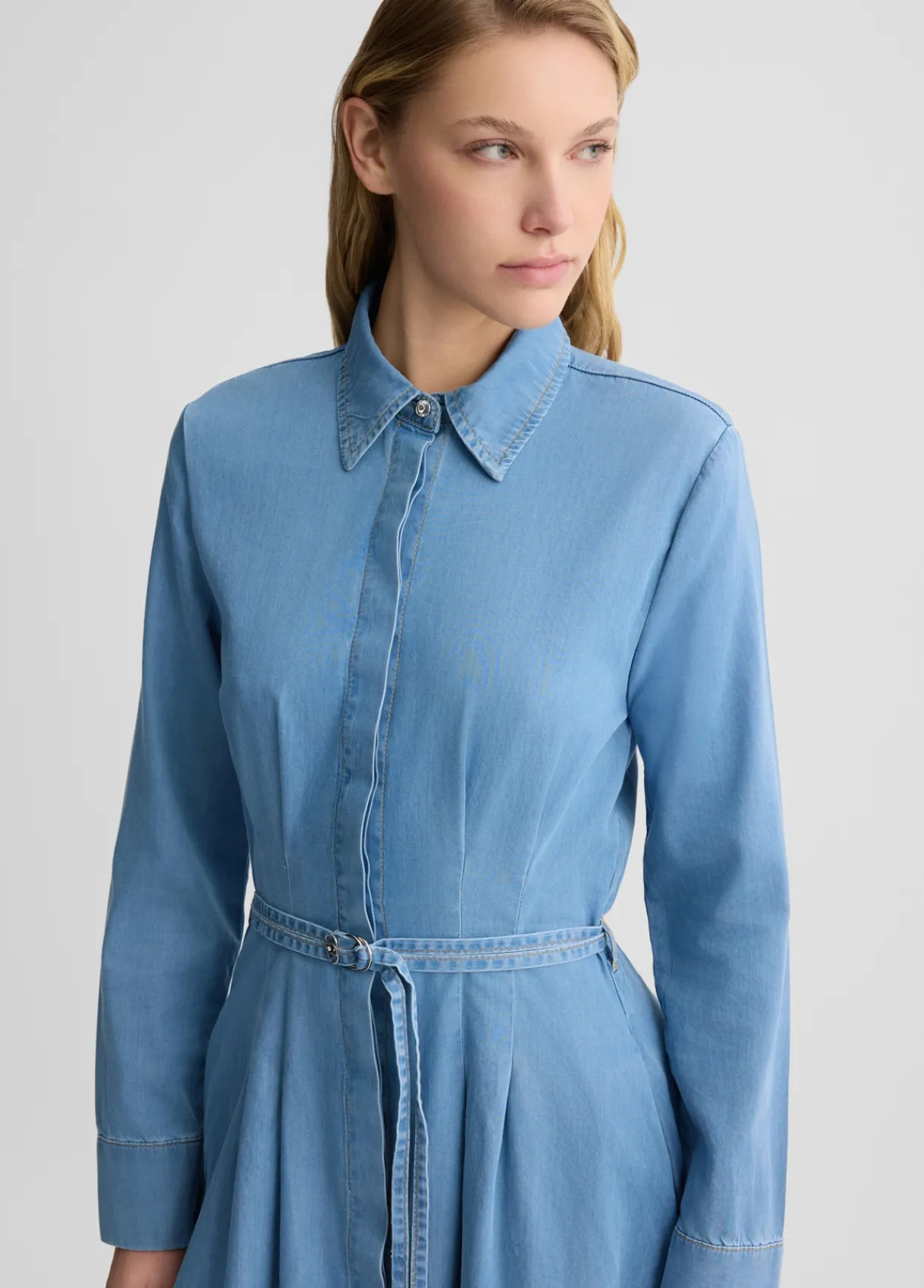 Liu Jo Robe chemisier en toile denim|Femme Robes