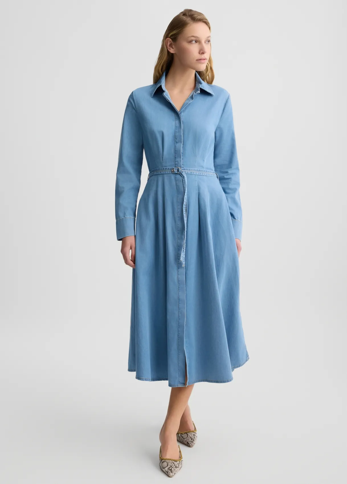 Liu Jo Robe chemisier en toile denim|Femme Robes