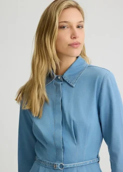 Liu Jo Robe chemisier en toile denim|Femme Robes