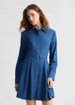 Liu Jo Robe chemisier en toile denim|Femme Robes