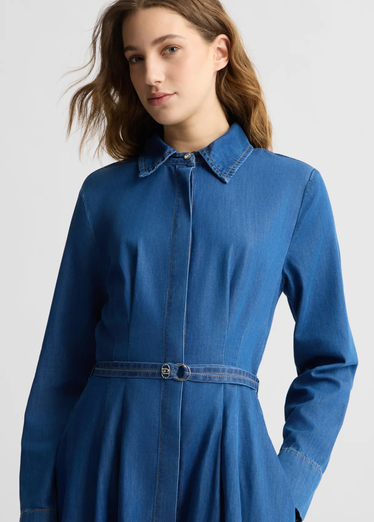 Liu Jo Robe chemisier en toile denim|Femme Robes