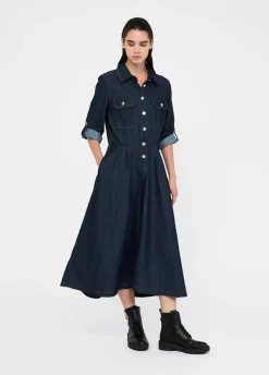 Liu Jo Robe chemisier en toile denim|Femme Robes