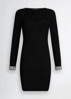 Liu Jo Robe courte avec broderies bijoux|Femme Mailles|Robes